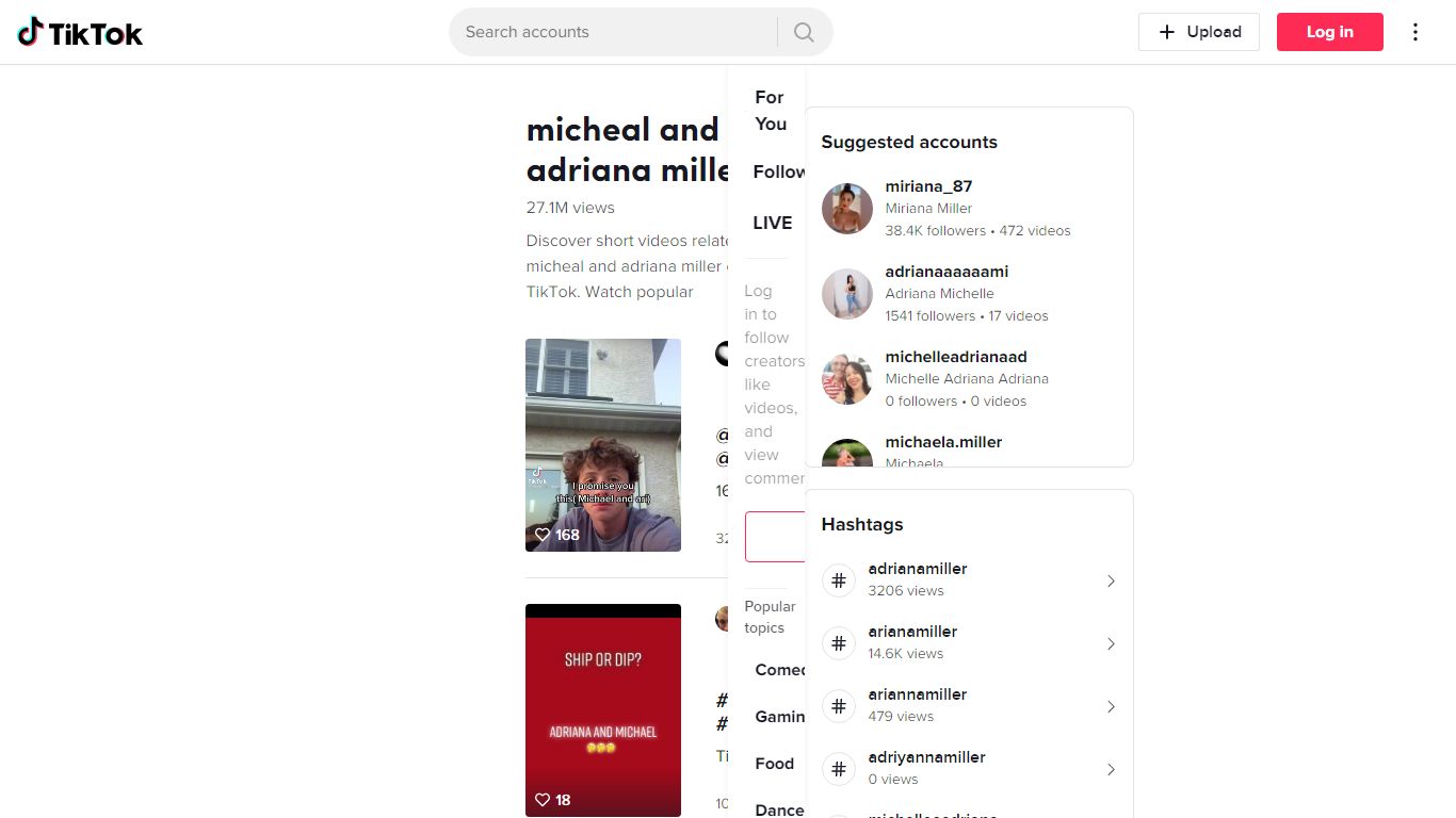 Discover micheal and adriana miller 's popular videos | TikTok